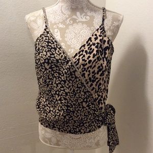 Honey Punch Beige  Leopard Print With Diamonds Size M